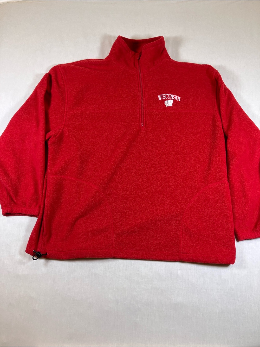 Wisconsin Red Half-Zip Fleece Pullover